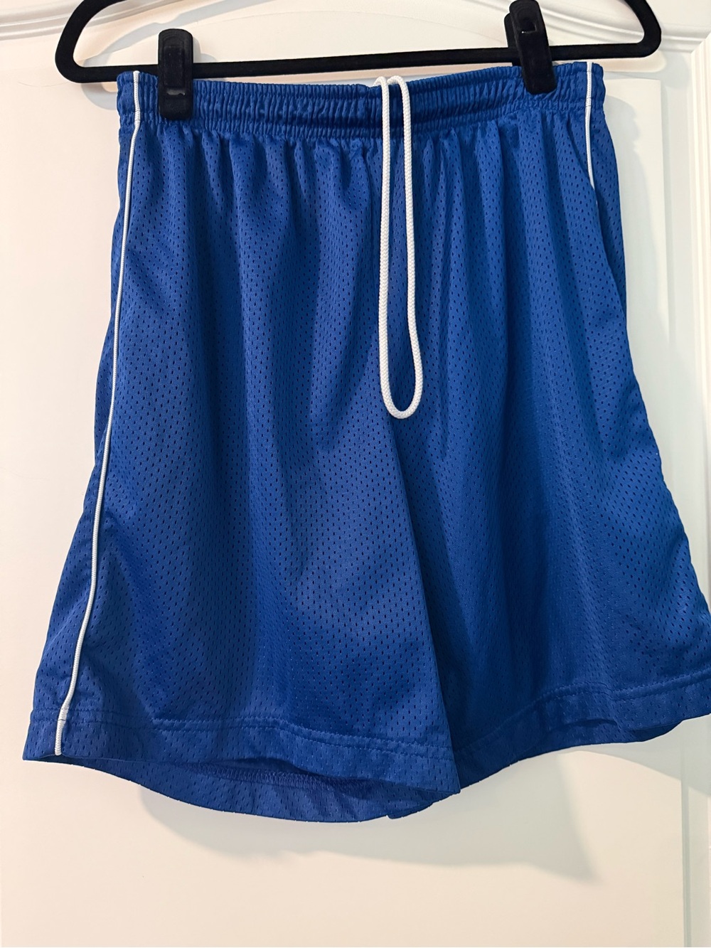 Prospirit Blue Athletic Mesh Shorts with White Trim